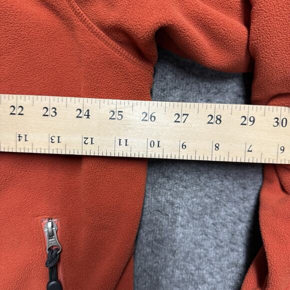 LL Bean Full Zip Fleece Jacket Mens XL Orange Outdoors Hiking Polartec OAFW4 - Picture 8 of 10